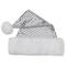 Silver & White Unisex Adult Sequined Christmas Santa Hat with Cuff